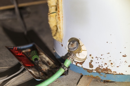 old rusty water heater